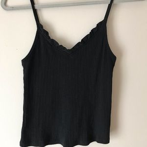 Topshop Black Ribbed Tank